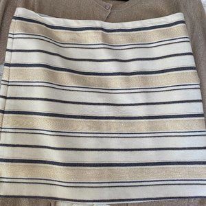 J. Crew Gold Striped Skirt